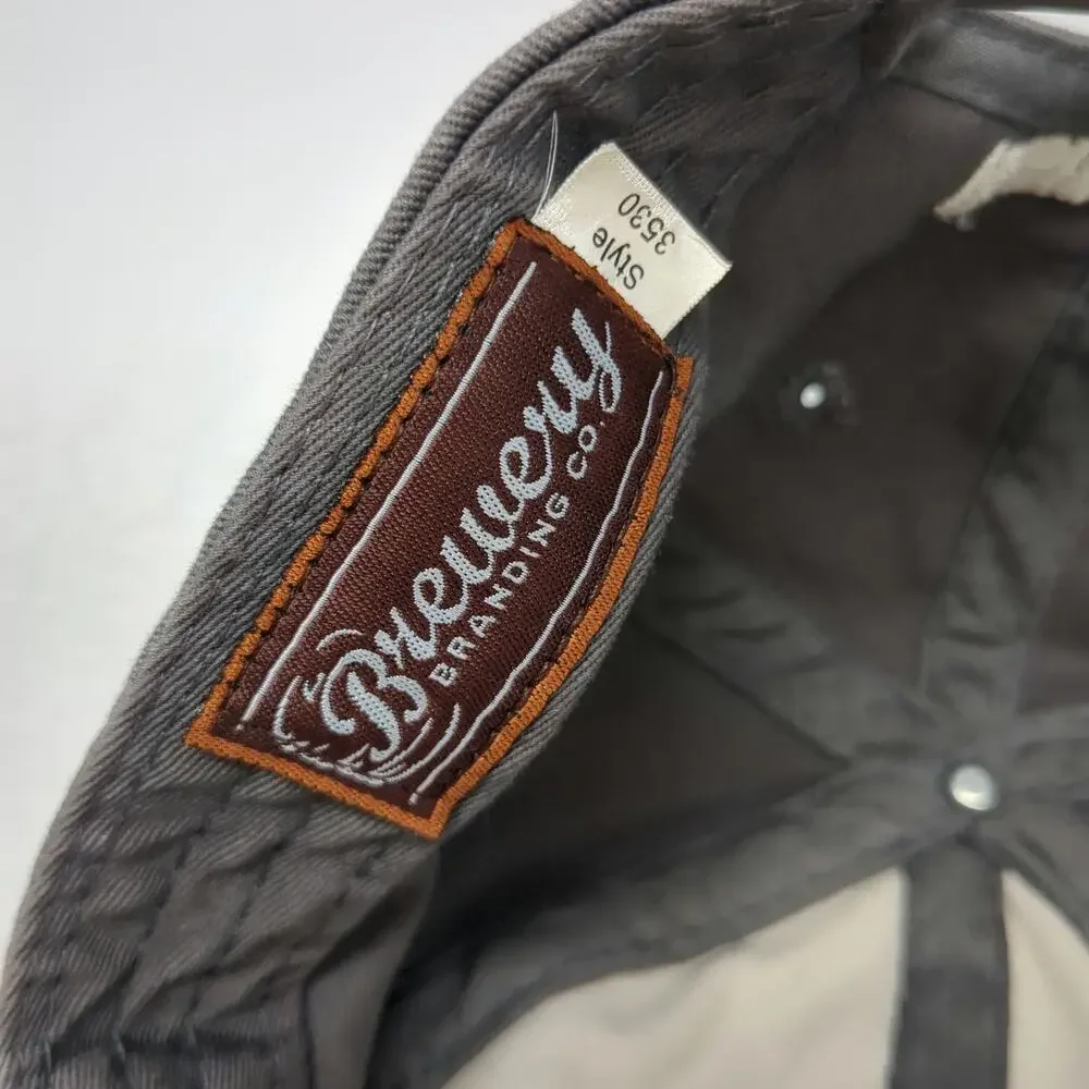 Brewery Branding Co Snapback Hat Gray One Size Two Tone Washougal WA Craft Beer